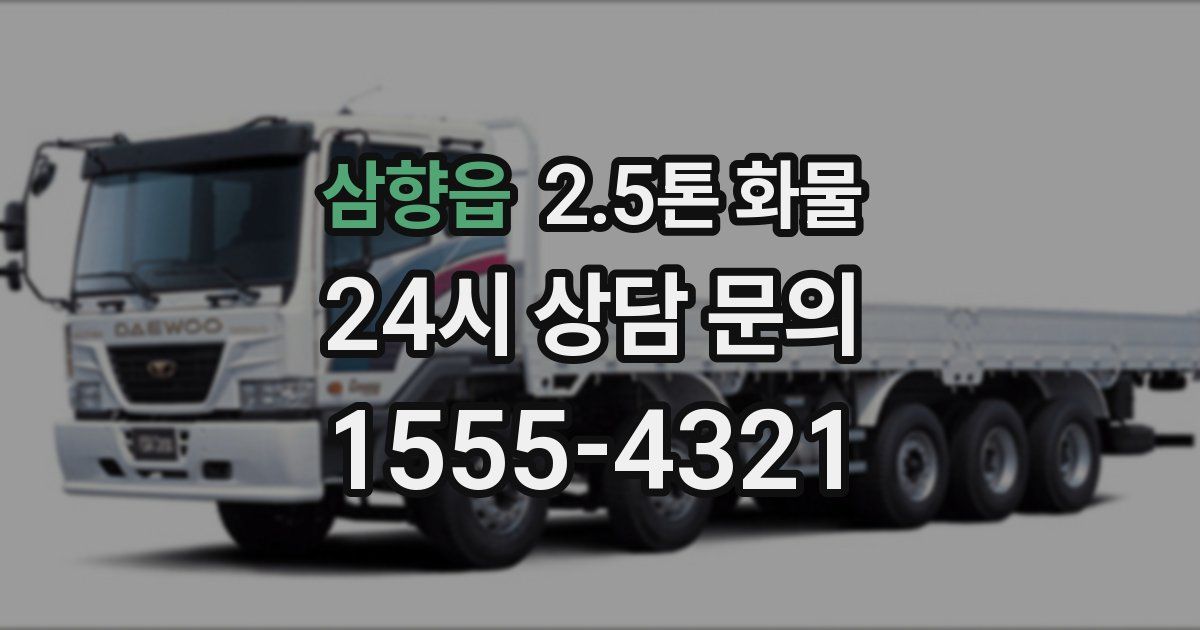 삼향읍 2.5톤 화물