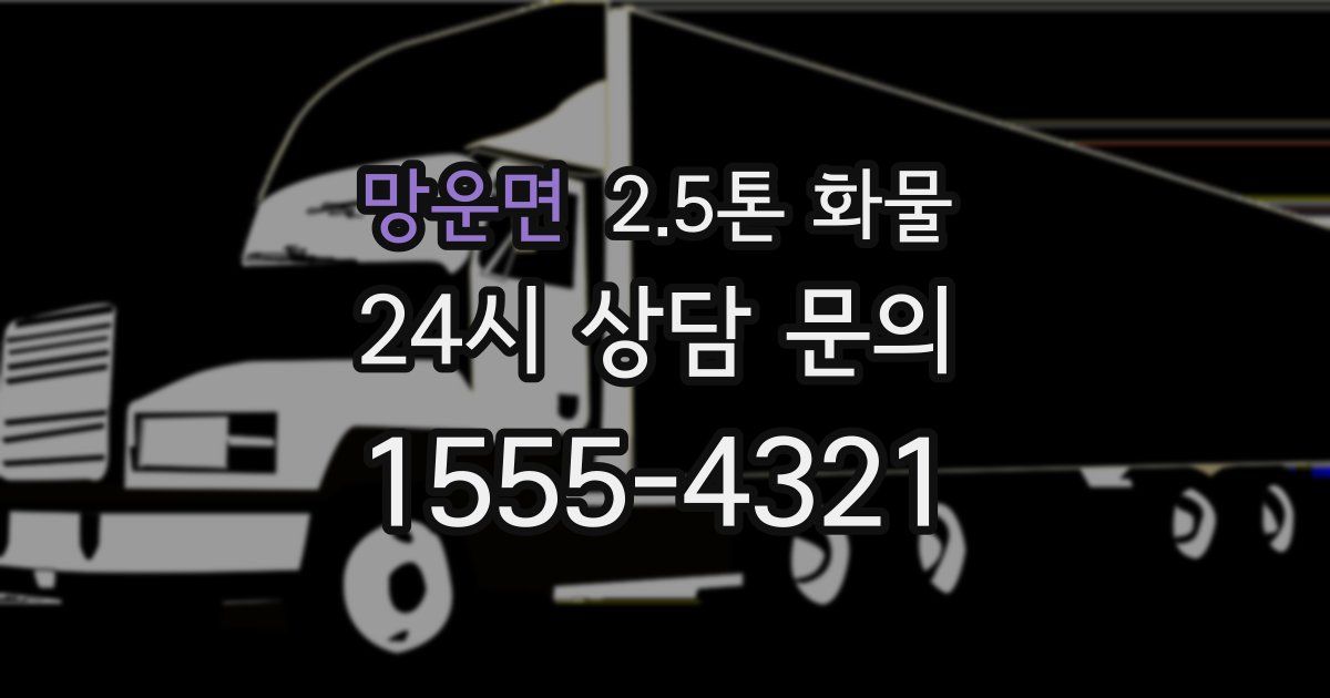 망운면 2.5톤 화물