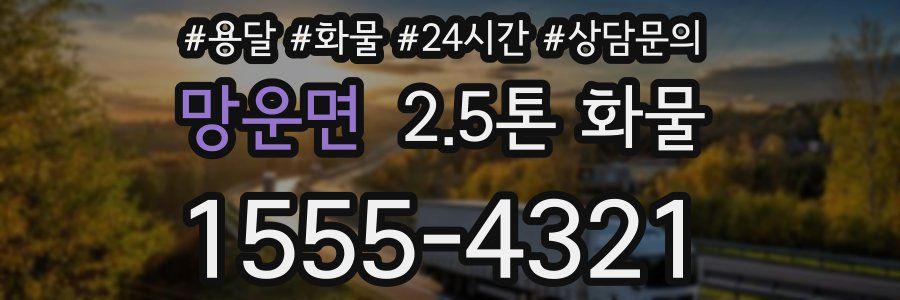 망운면 2.5톤 화물