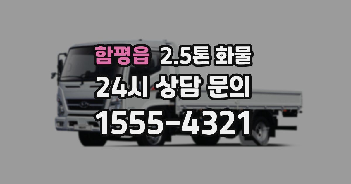 함평읍 2.5톤 화물