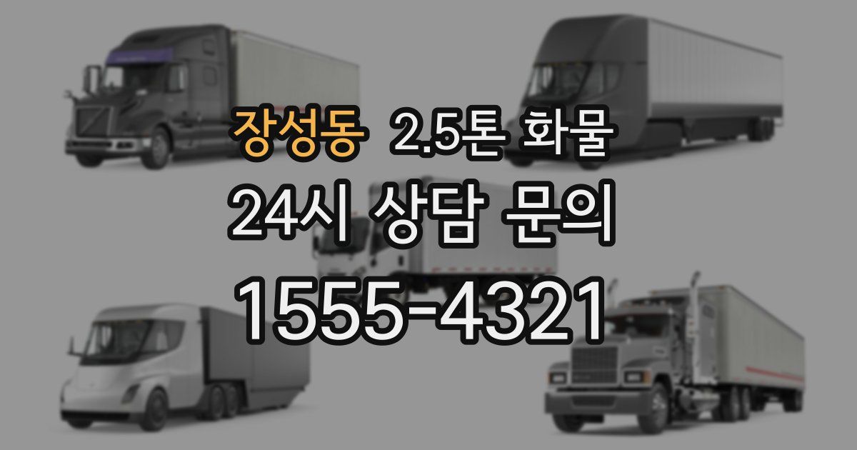 장성동 2.5톤 화물