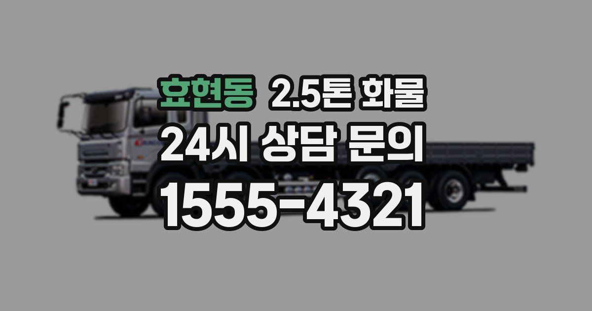 효현동 2.5톤 화물