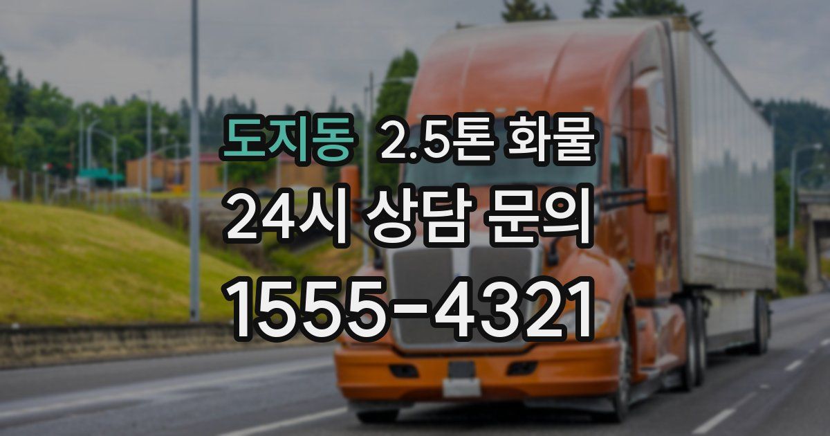 도지동 2.5톤 화물