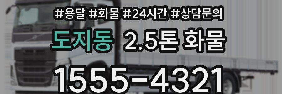 도지동 2.5톤 화물