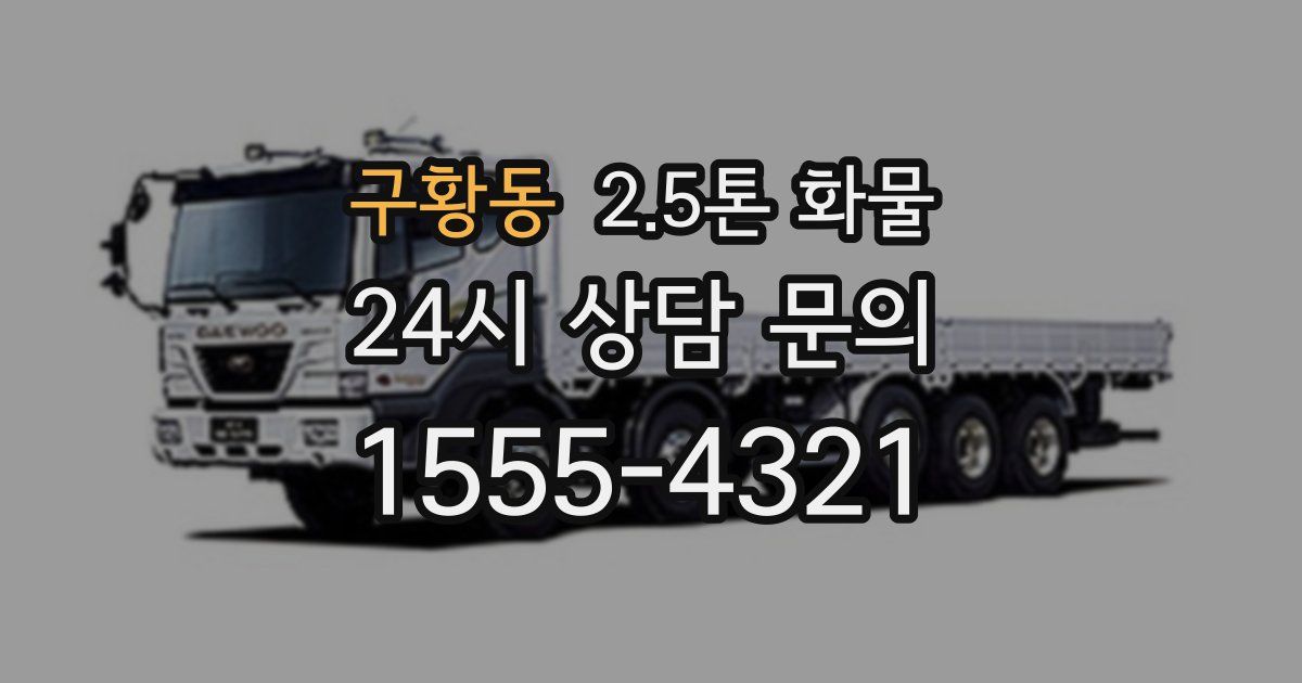 구황동 2.5톤 화물