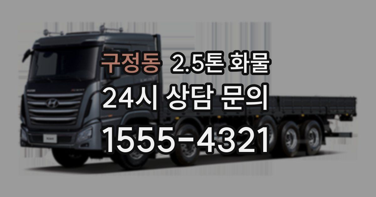 구정동 2.5톤 화물