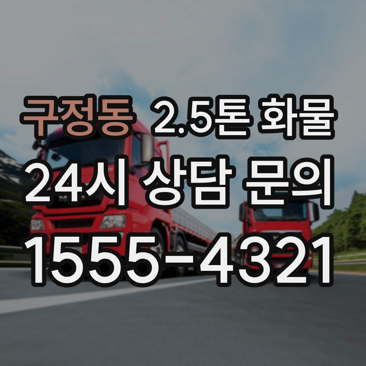 구정동 2.5톤 화물