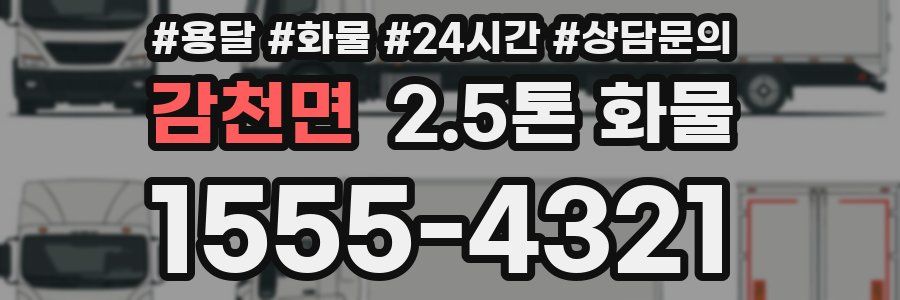 감천면 2.5톤 화물