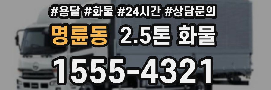 명륜동 2.5톤 화물