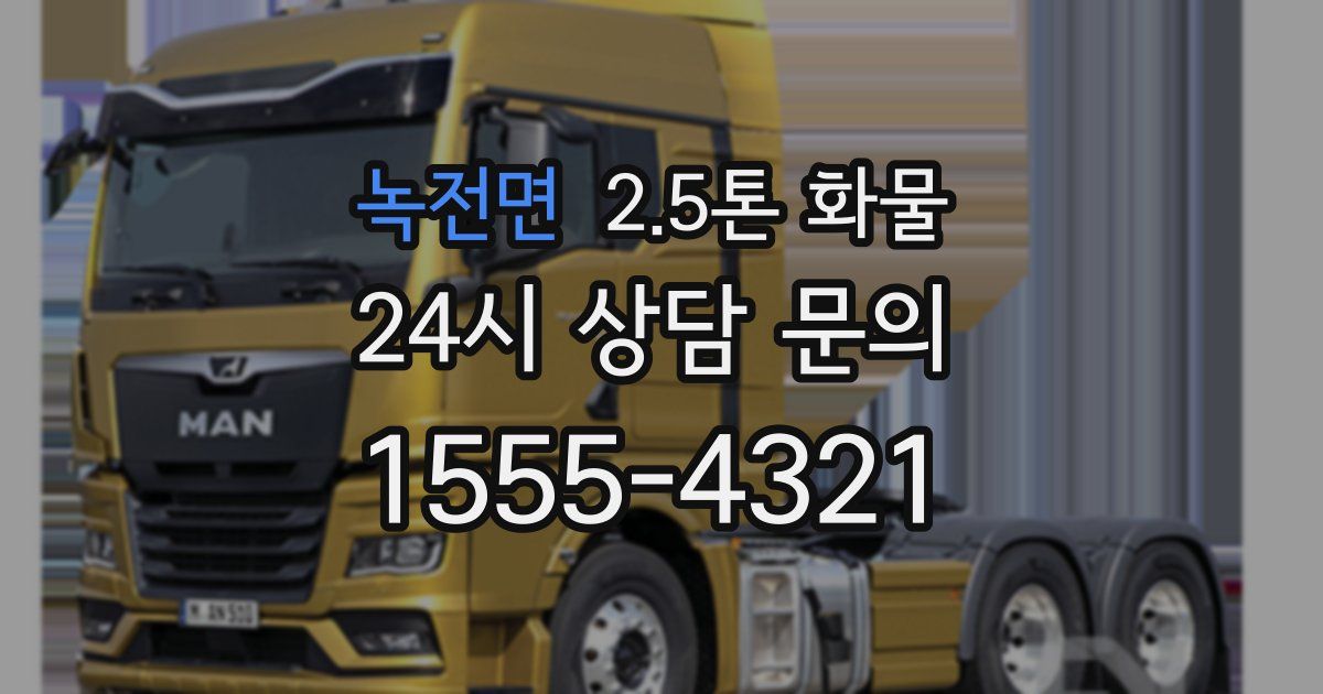 녹전면 2.5톤 화물