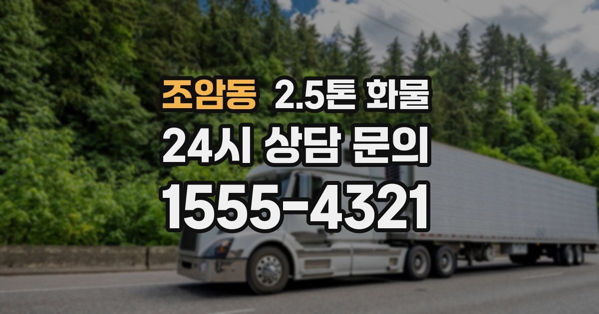 조암동 2.5톤 화물