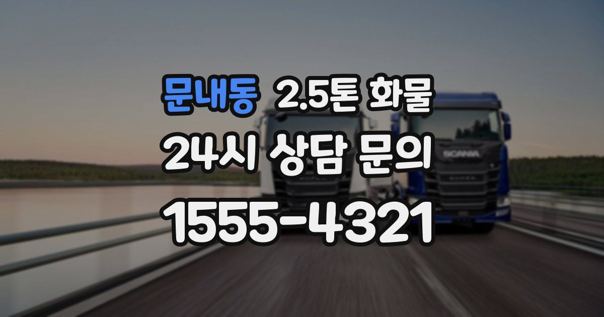 문내동 2.5톤 화물