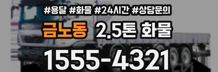 금노동 2.5톤 화물