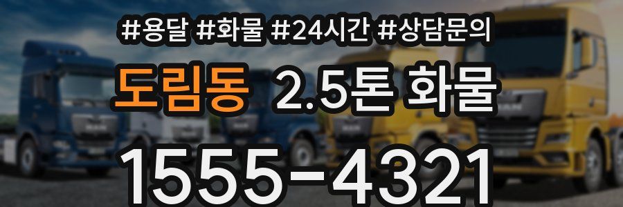 도림동 2.5톤 화물