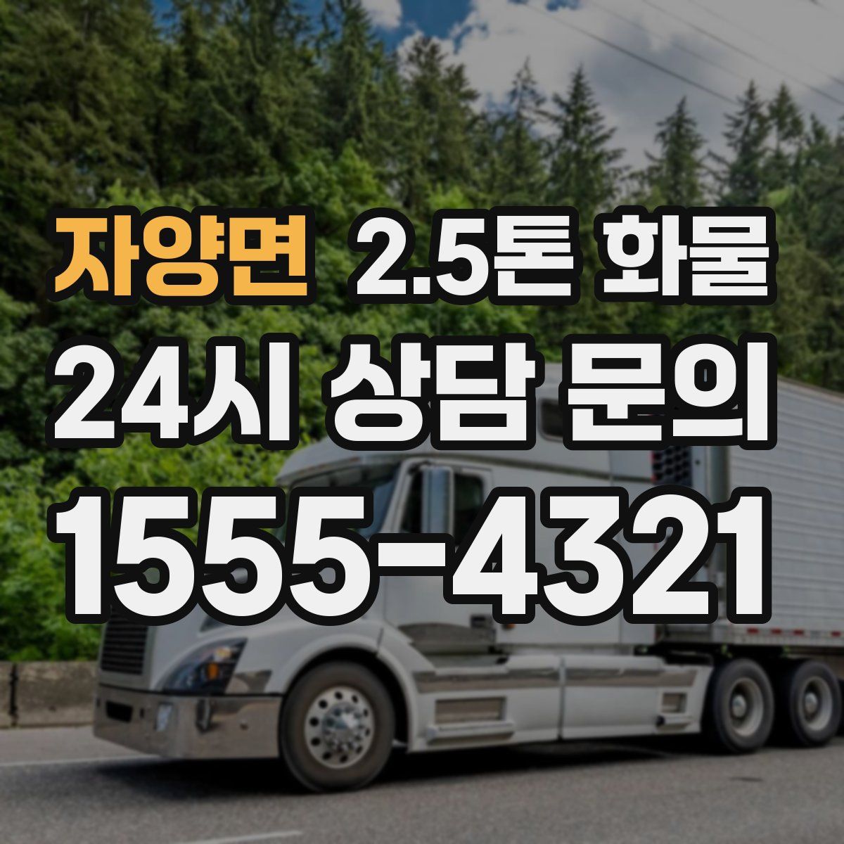 자양면 2.5톤 화물