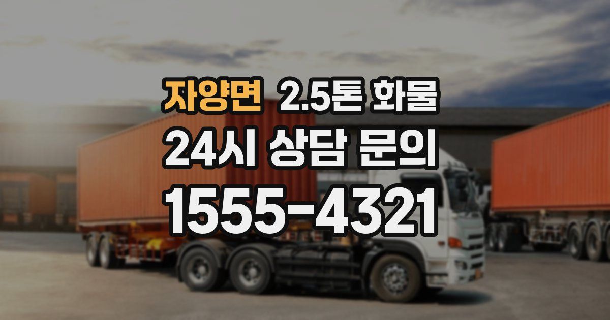 자양면 2.5톤 화물
