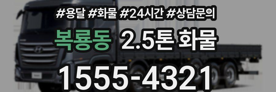 복룡동 2.5톤 화물