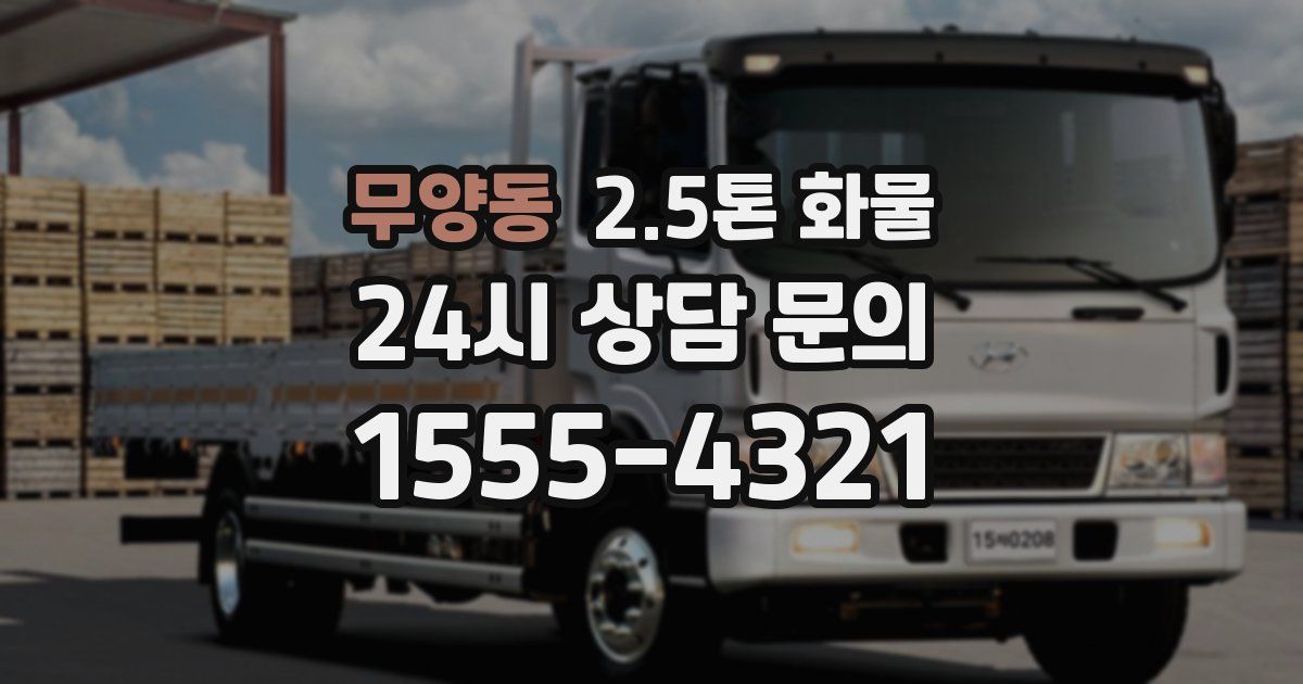 무양동 2.5톤 화물