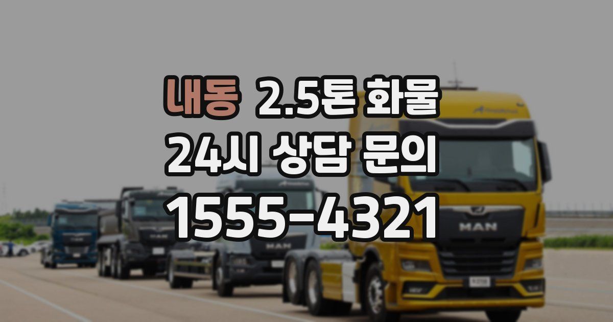 내동 2.5톤 화물