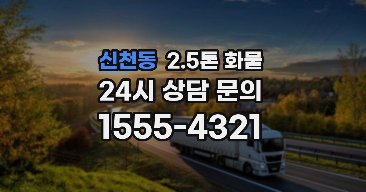 신천동 2.5톤 화물