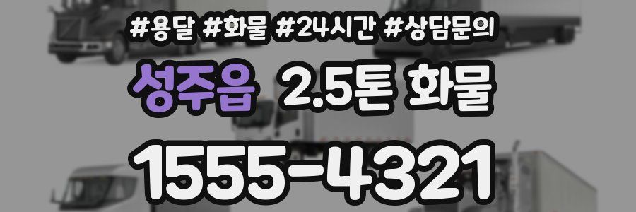 성주읍 2.5톤 화물