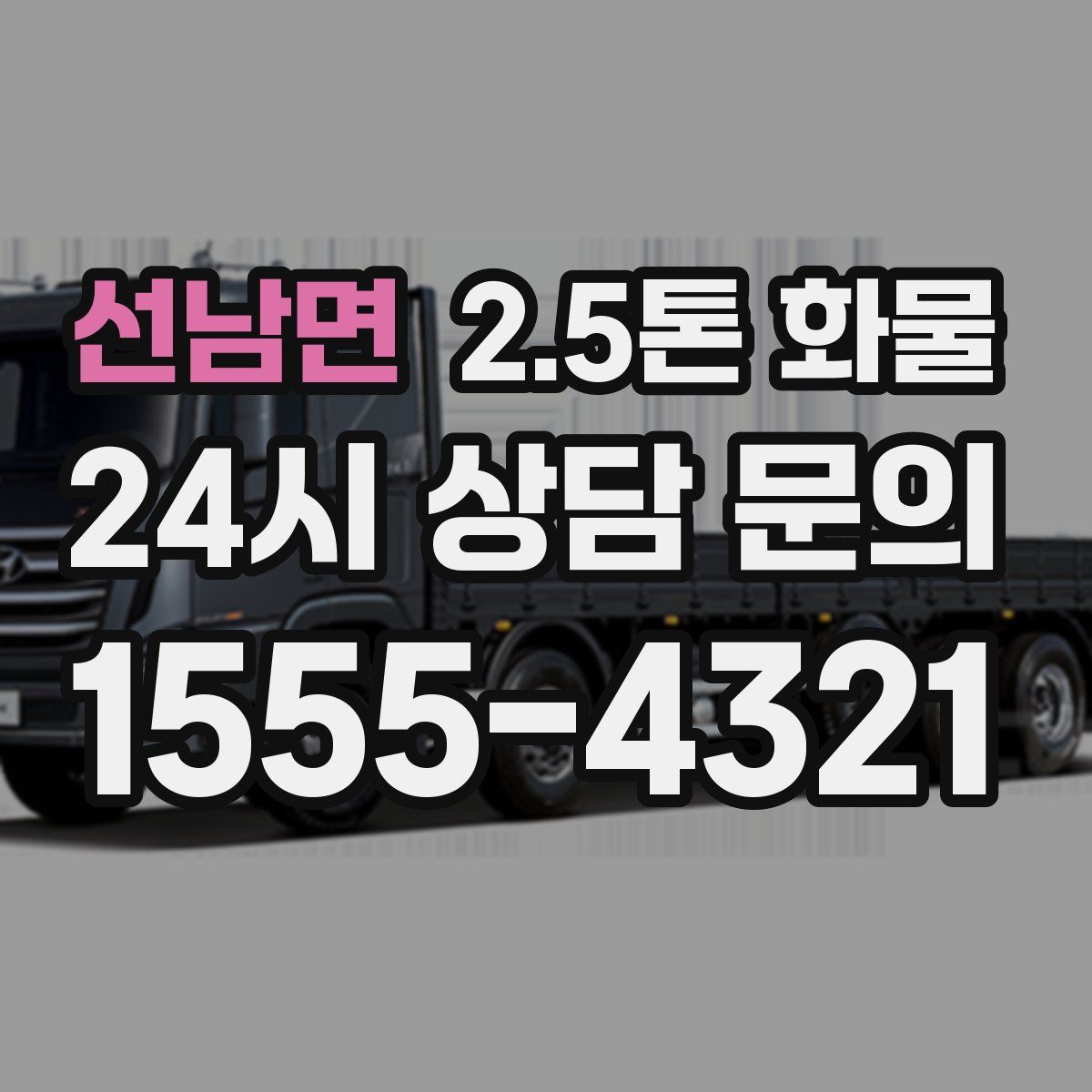 선남면 2.5톤 화물