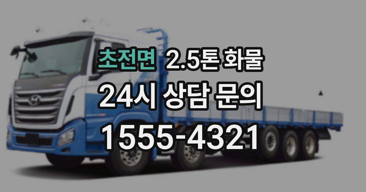 초전면 2.5톤 화물