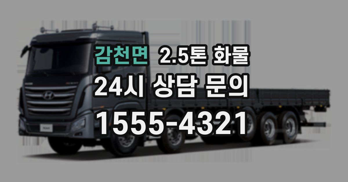 감천면 2.5톤 화물