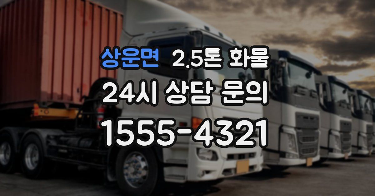 상운면 2.5톤 화물