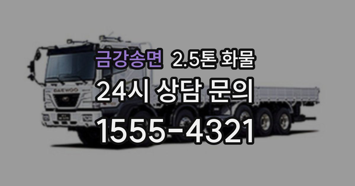 금강송면 2.5톤 화물