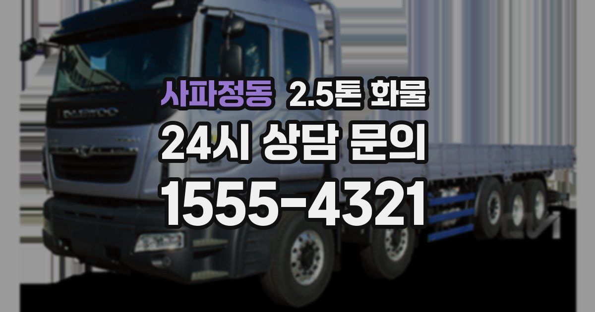 사파정동 2.5톤 화물