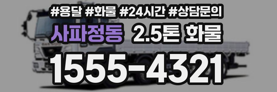 사파정동 2.5톤 화물