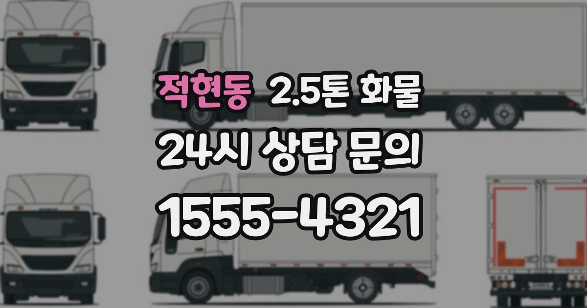 적현동 2.5톤 화물