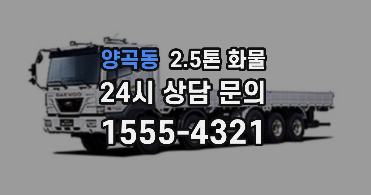 양곡동 2.5톤 화물