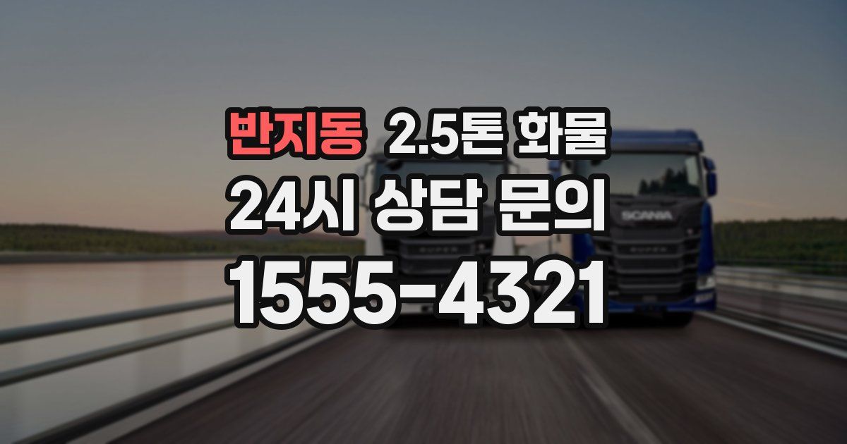 반지동 2.5톤 화물