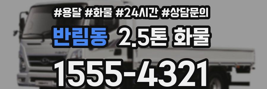 반림동 2.5톤 화물