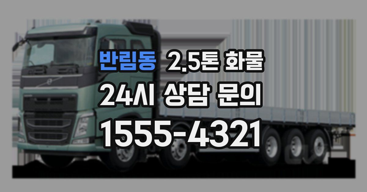 반림동 2.5톤 화물