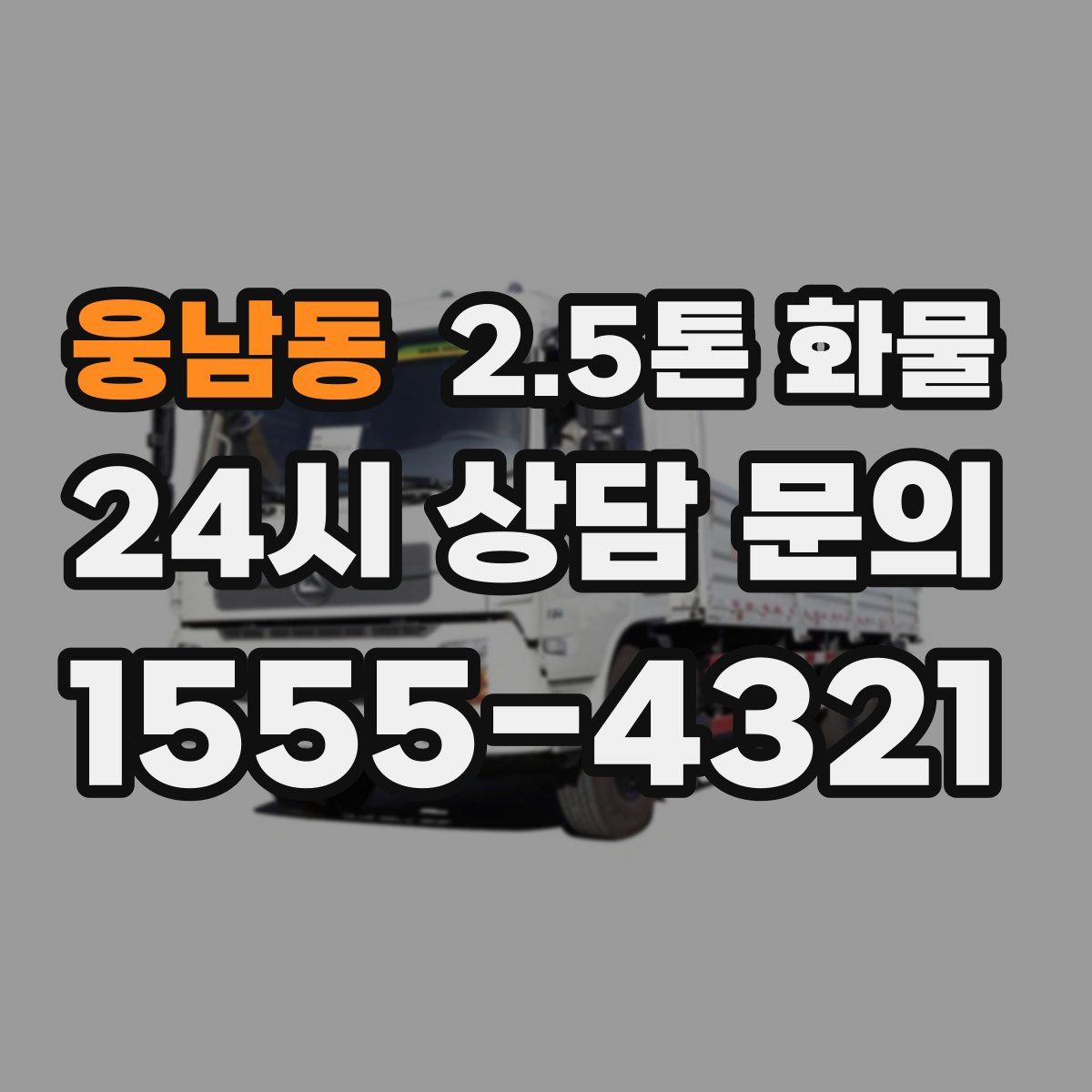 웅남동 2.5톤 화물