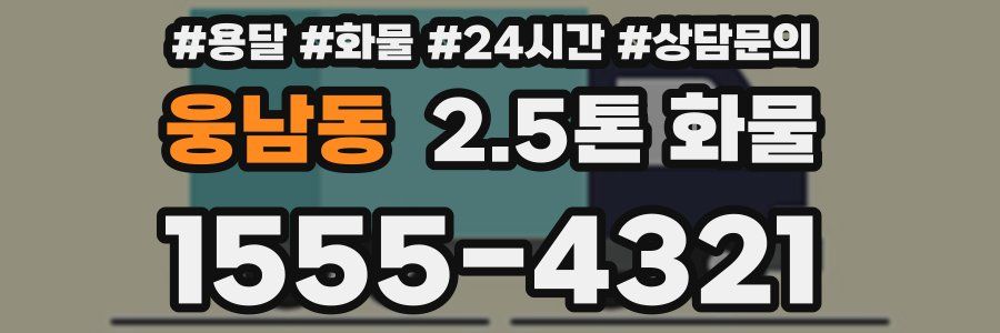 웅남동 2.5톤 화물