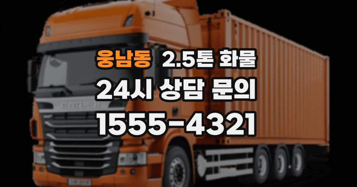 웅남동 2.5톤 화물