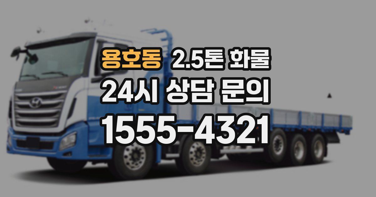 용호동 2.5톤 화물