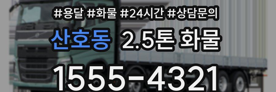 산호동 2.5톤 화물