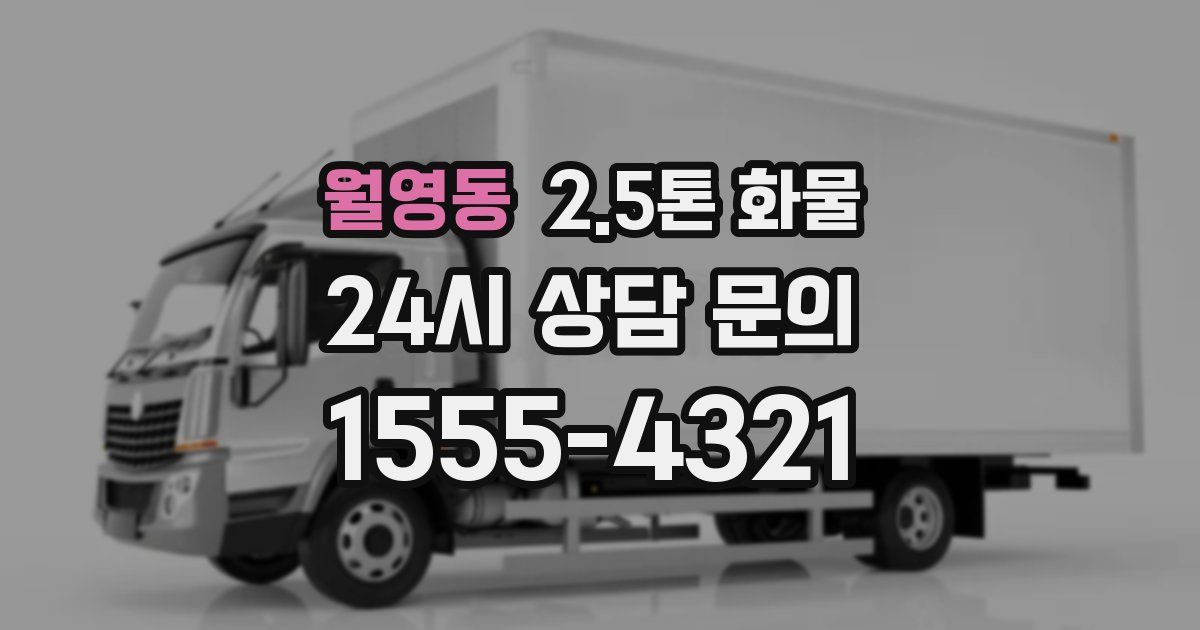 월영동 2.5톤 화물