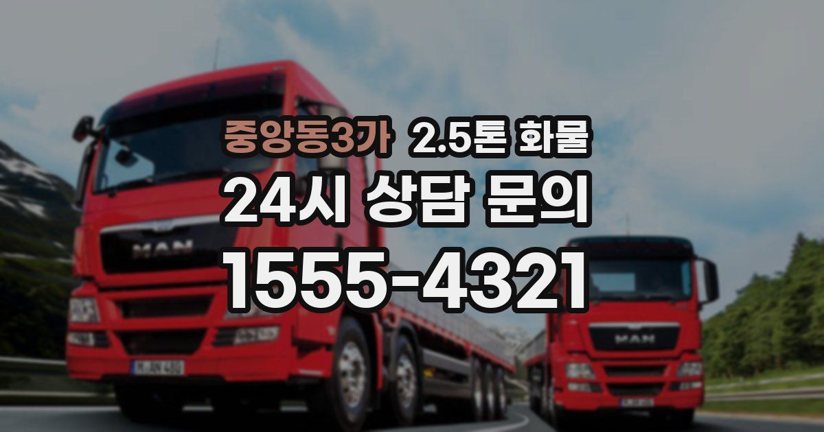 중앙동3가 2.5톤 화물