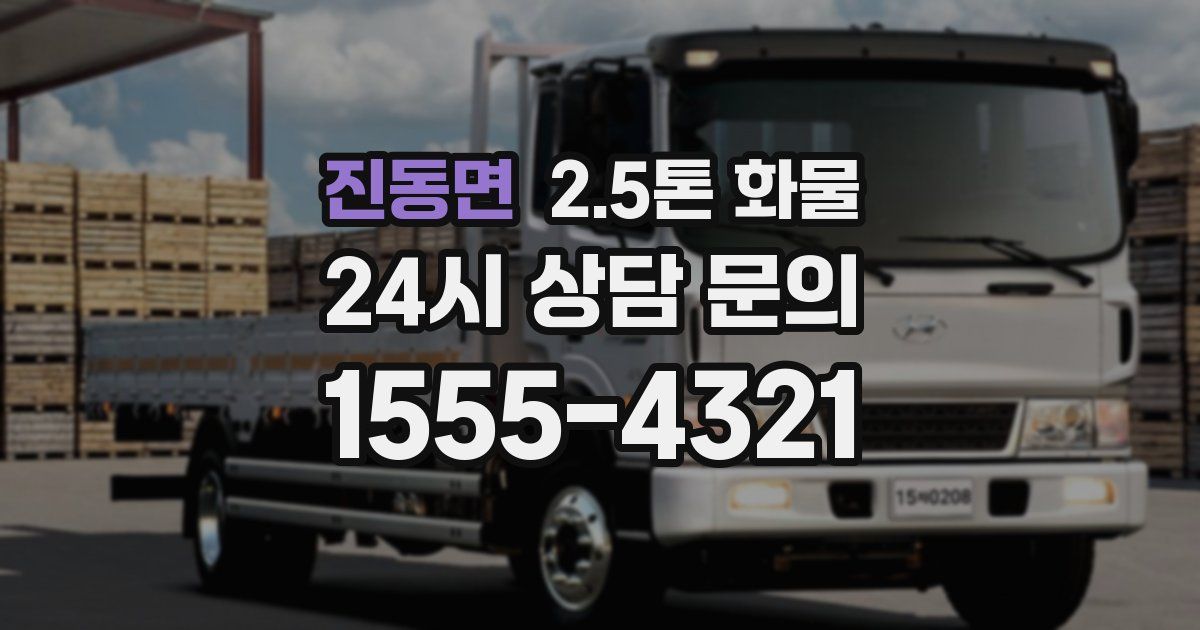 진동면 2.5톤 화물