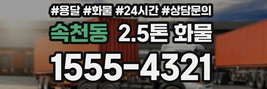 속천동 2.5톤 화물