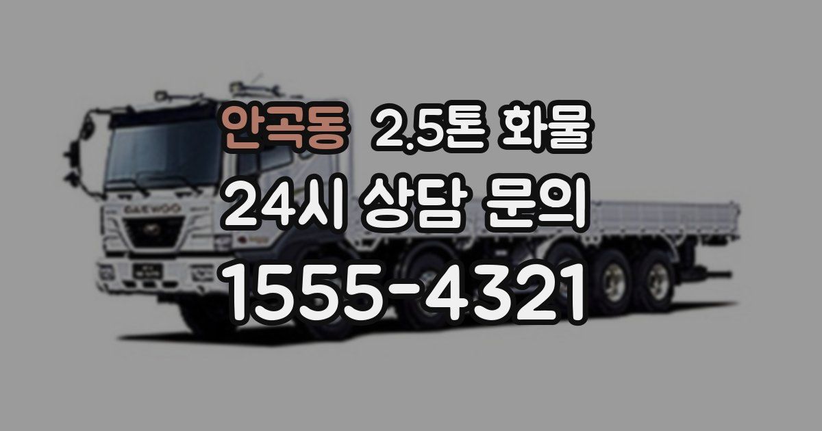 안곡동 2.5톤 화물