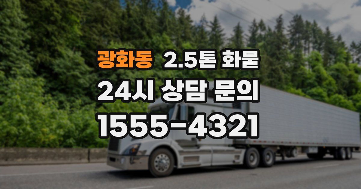 광화동 2.5톤 화물