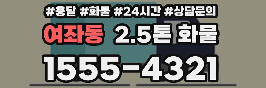 여좌동 2.5톤 화물