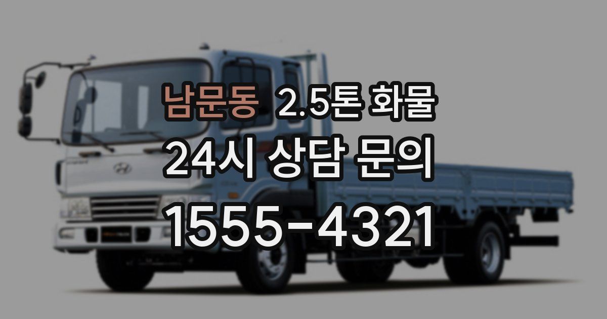 남문동 2.5톤 화물